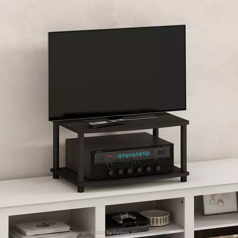 Furinno Industrial TV Stands Media Entertainment Center with 2-tier Open Storage Shelves