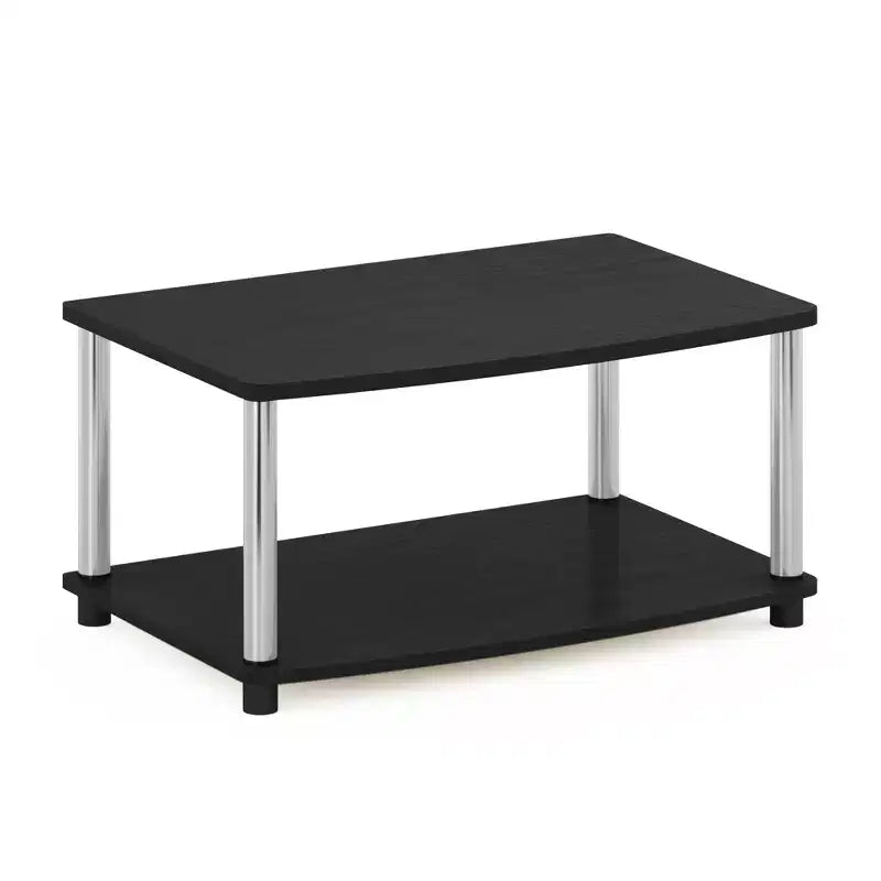Furinno Industrial TV Stands Media Entertainment Center with 2-tier Open Storage Shelves