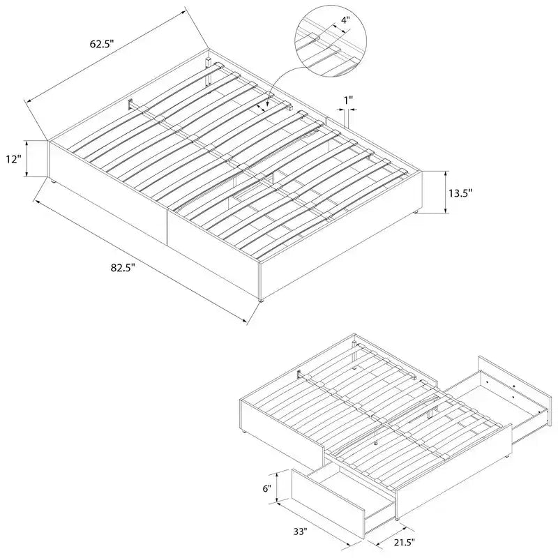 DHP Maven Platform Bed with Storage