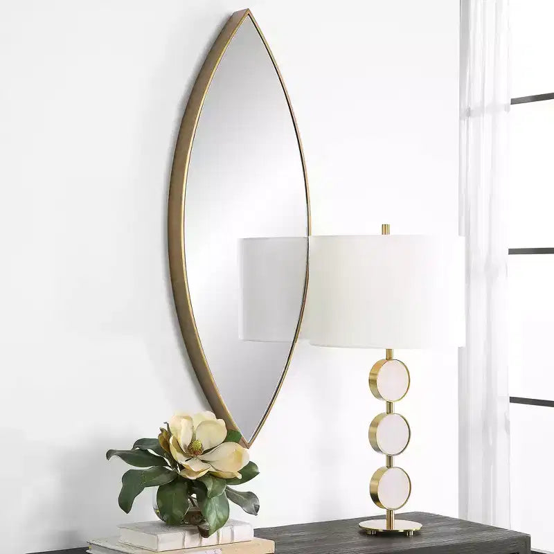 Uttermost Ellipse Golden Bronze 14 x 39 3/4 Wall Mirror