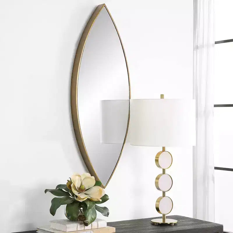 Uttermost Ellipse Golden Bronze 14 x 39 3/4 Wall Mirror
