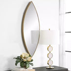 Uttermost Ellipse Golden Bronze 14 x 39 3/4 Wall Mirror