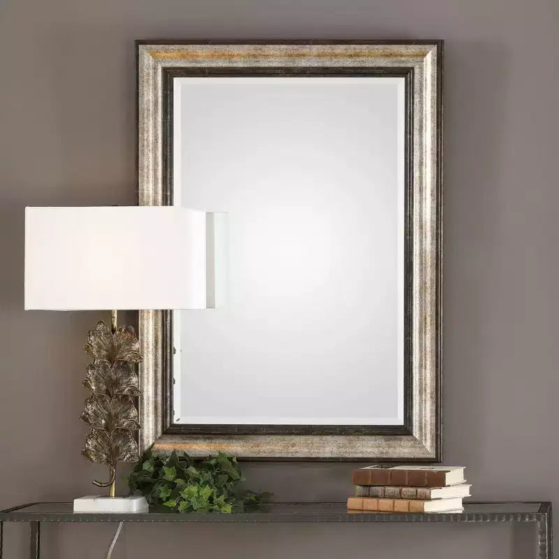 Uttermost Shefford Silver and Bronze 31 x 43 Rectangular Wall Mirror