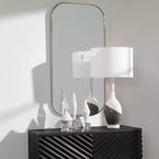 Uttermost Taft 41 x 21 Polished Nickel Rectangular Wall Mirror