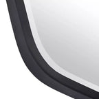 Uttermost Vanity Accent Wall Mirror Modern Beveled Satin Black Iron Metal Frame 22 1/4 Wide for Bathroom Bedroom Living Room Home