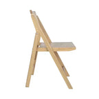 Flash Furniture Galene Set of 2 Cane Rattan Folding Chairs with Solid Wood Frame and Seat and Ventilated Back, Perfect for Events or Additional Seating