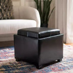 Harrison Pouf con vassoio singolo - HUD8233 - Safavieh Couture