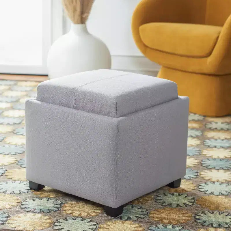 Harrison Pouf con vassoio singolo - HUD8233 - Safavieh Couture