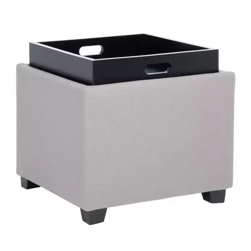 Harrison Pouf con vassoio singolo - HUD8233 - Safavieh Couture