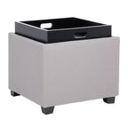 Harrison Pouf con vassoio singolo - HUD8233 - Safavieh Couture