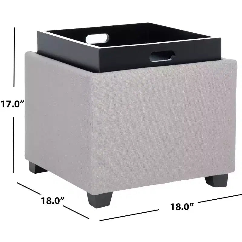 Harrison Pouf con vassoio singolo - HUD8233 - Safavieh Couture