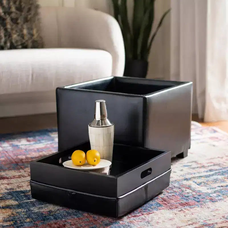 Harrison Pouf con vassoio singolo - HUD8233 - Safavieh Couture