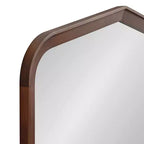 Kate and Laurel Tudor Arch Wall Mirror, 24x36, Walnut Brown