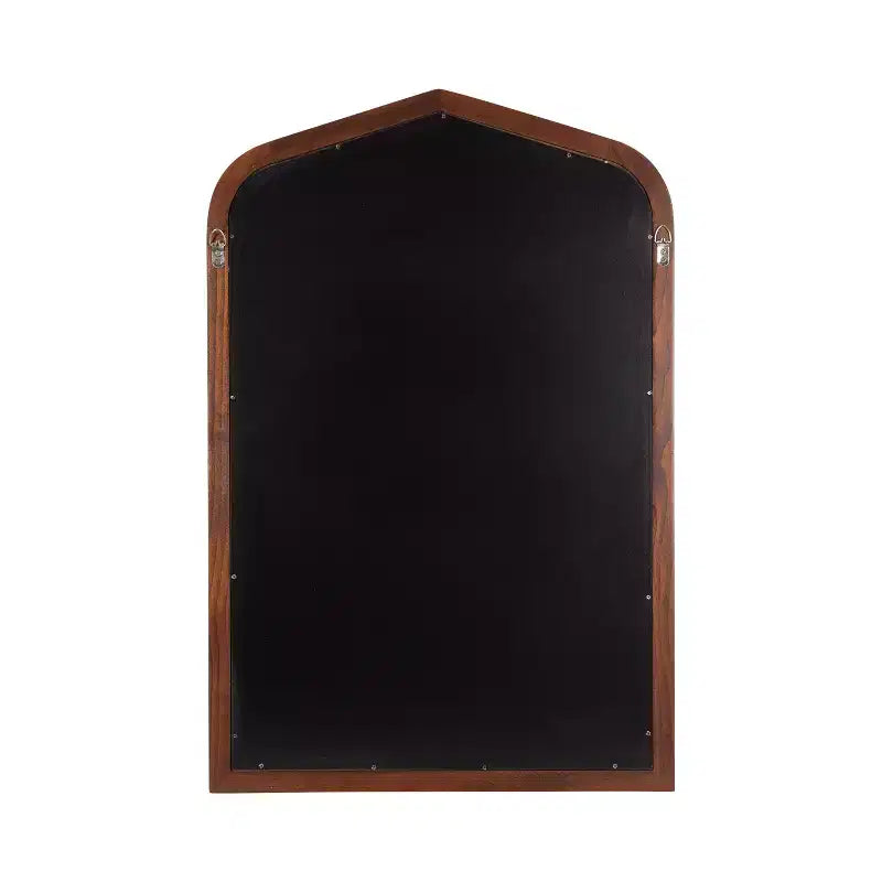 Kate and Laurel Tudor Arch Wall Mirror, 24x36, Walnut Brown