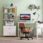 Libreria a 4 ripiani Lantine con 2 cassetti