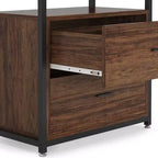 Libreria a 4 ripiani Lantine con 2 cassetti