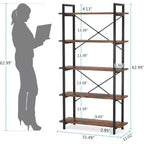 Lantine 63 5-Tier Open Etagere Bookcase