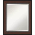 Amanti Art Harvard Walnut Beveled Framed Wall Mirror