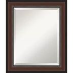 Amanti Art Harvard Walnut Beveled Framed Wall Mirror