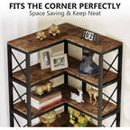 Tribesigns 7-Tier L-Shaped Bookshelf, Modern Corner Book Display Shelving Unit