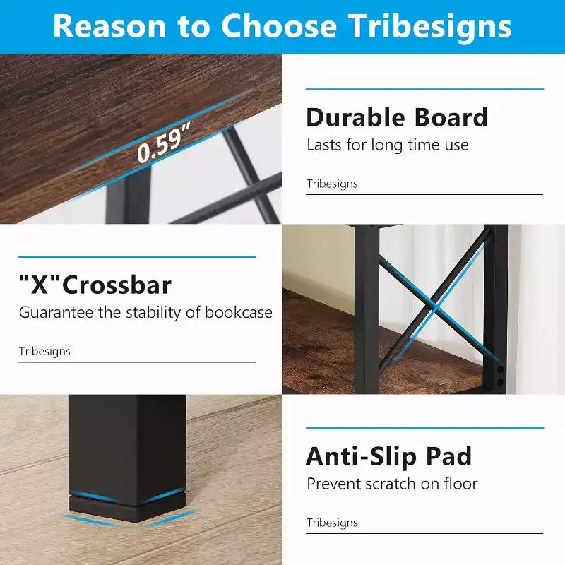 Tribesigns 7-Tier L-Shaped Bookshelf, Modern Corner Book Display Shelving Unit