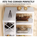 Tribesigns 7-Tier L-Shaped Bookshelf, Modern Corner Book Display Shelving Unit