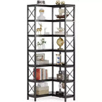 Tribesigns 7-Tier L-Shaped Bookshelf, Modern Corner Book Display Shelving Unit