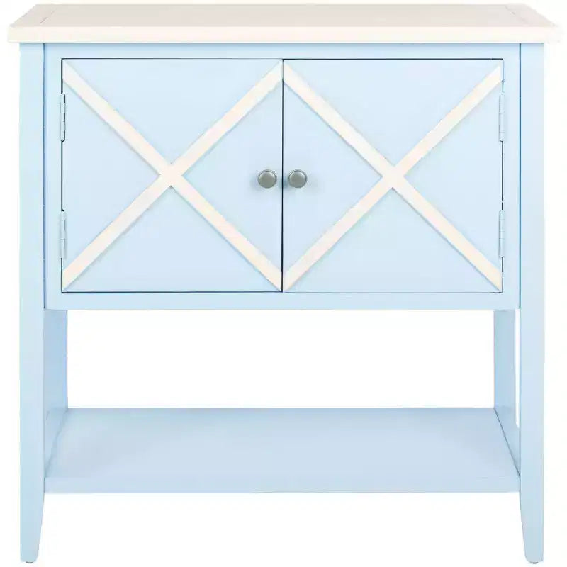 Polly Sideboard - AMH6599 - Light Blue/White - Safavieh Couture