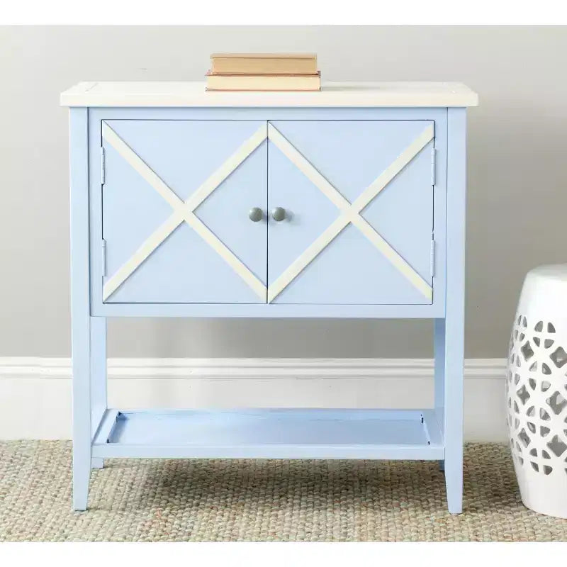 Polly Sideboard - AMH6599 - Light Blue/White - Safavieh Couture