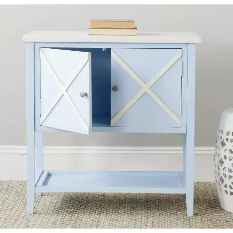 Polly Sideboard - AMH6599 - Light Blue/White - Safavieh Couture