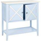 Polly Sideboard - AMH6599 - Light Blue/White - Safavieh Couture