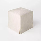 Lynwood Slipcover Cube Ottoman - Threshold designed with Studio McGee