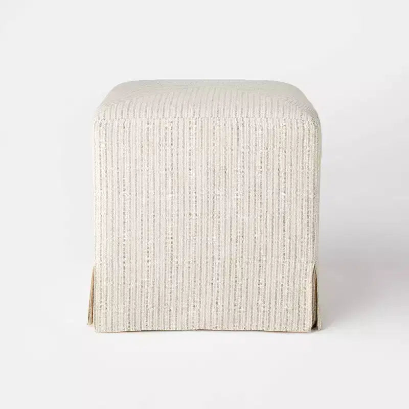 Lynwood Slipcover Cube Ottoman - Threshold designed with Studio McGee