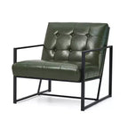 Poltrona accentato con bottoni trapuntati in similpelle stile Mid-Century Modern - Glitzhome