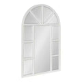 Kate and Laurel Hogan Arch MDF Windowpane Mirror, 24x36, White