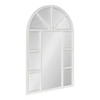 Kate and Laurel Hogan Arch MDF Windowpane Mirror, 24x36, White