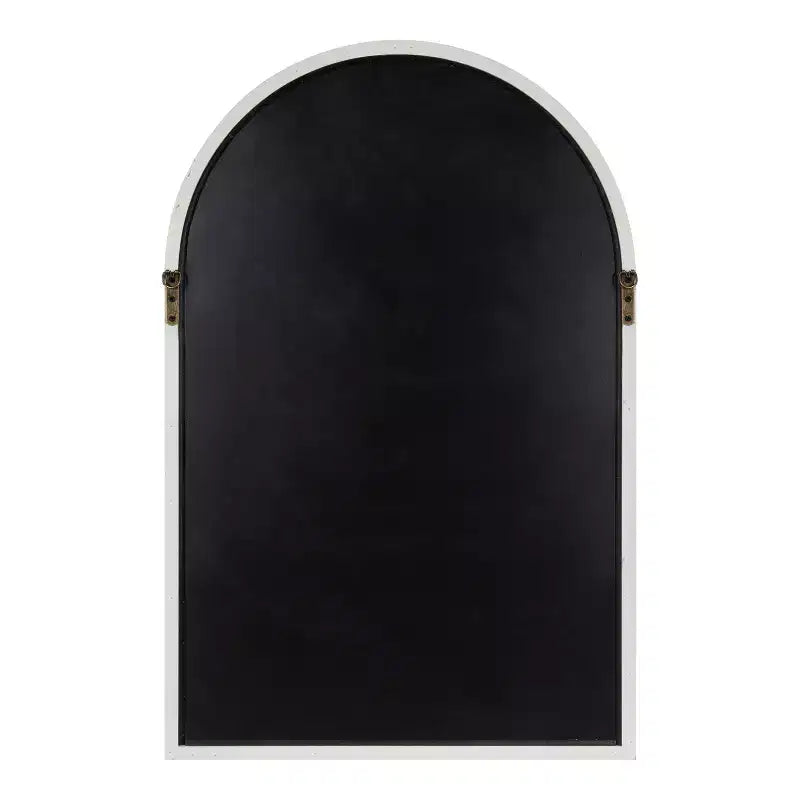 Kate and Laurel Hogan Arch MDF Windowpane Mirror, 24x36, White