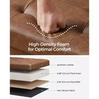 SONGMICS 43 Storage Ottoman Bench Folding Leather Ottoman Storage Footrest Hold up to 660lb
