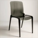 LeisureMod Murray Sedia da Pranzo in Acrilico con Bordo a Cascata e Sedile Modellato Elegante, Stile Moderno per Cucina, Sala da Pranzo, Ufficio, Lounge o Bar