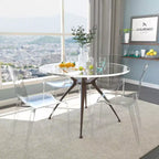 LeisureMod Murray Sedia da Pranzo in Acrilico con Bordo a Cascata e Sedile Modellato Elegante, Stile Moderno per Cucina, Sala da Pranzo, Ufficio, Lounge o Bar