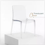 LeisureMod Murray Sedia da Pranzo in Acrilico con Bordo a Cascata e Sedile Modellato Elegante, Stile Moderno per Cucina, Sala da Pranzo, Ufficio, Lounge o Bar