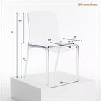 LeisureMod Murray Sedia da Pranzo in Acrilico con Bordo a Cascata e Sedile Modellato Elegante, Stile Moderno per Cucina, Sala da Pranzo, Ufficio, Lounge o Bar