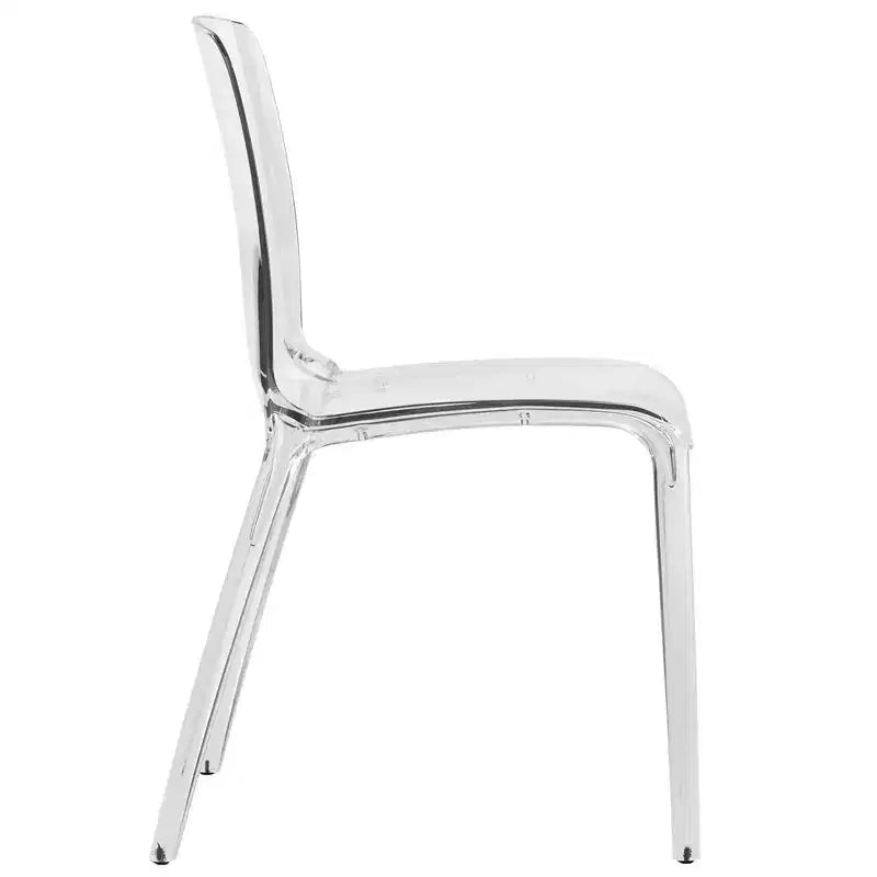 LeisureMod Murray Sedia da Pranzo in Acrilico con Bordo a Cascata e Sedile Modellato Elegante, Stile Moderno per Cucina, Sala da Pranzo, Ufficio, Lounge o Bar