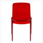 LeisureMod Murray Sedia da Pranzo in Acrilico con Bordo a Cascata e Sedile Modellato Elegante, Stile Moderno per Cucina, Sala da Pranzo, Ufficio, Lounge o Bar