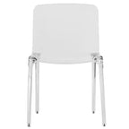 LeisureMod Murray Sedia da Pranzo in Acrilico con Bordo a Cascata e Sedile Modellato Elegante, Stile Moderno per Cucina, Sala da Pranzo, Ufficio, Lounge o Bar