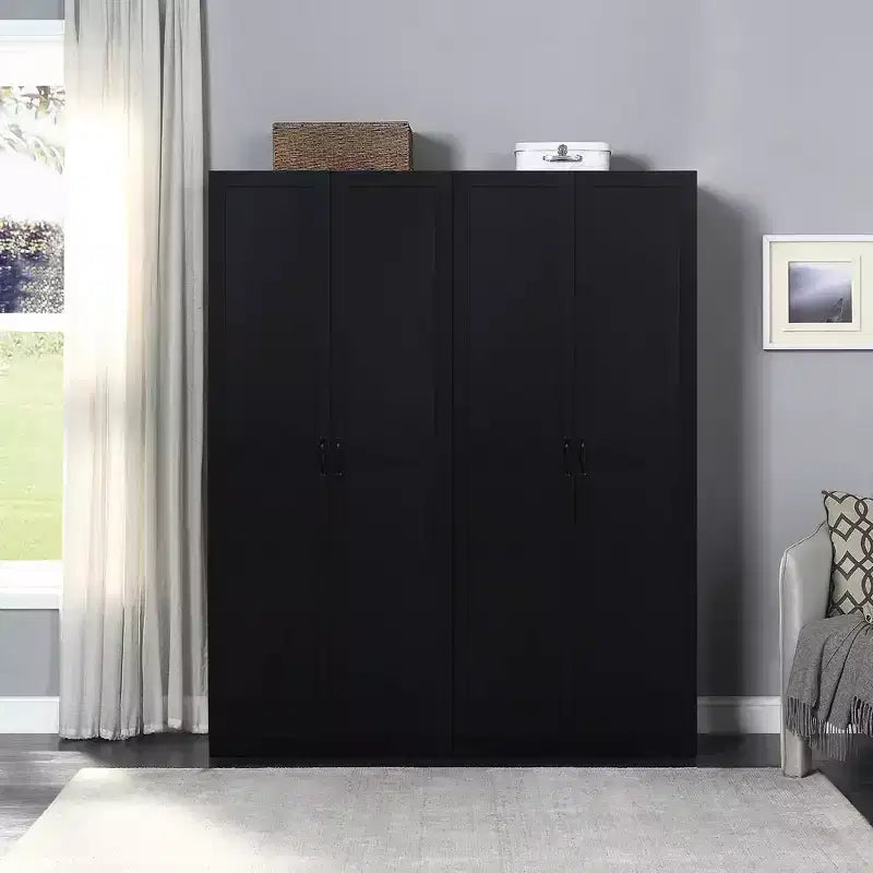 Set of 2 Hopkins Modern 4 Shelf Storage Closets - Manhattan Comfort