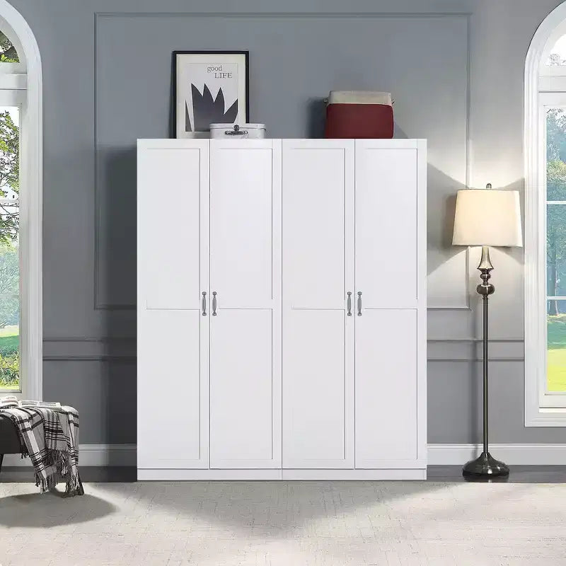 Set of 2 Hopkins Modern 4 Shelf Storage Closets - Manhattan Comfort