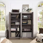 Set of 2 Hopkins Modern 4 Shelf Storage Closets - Manhattan Comfort