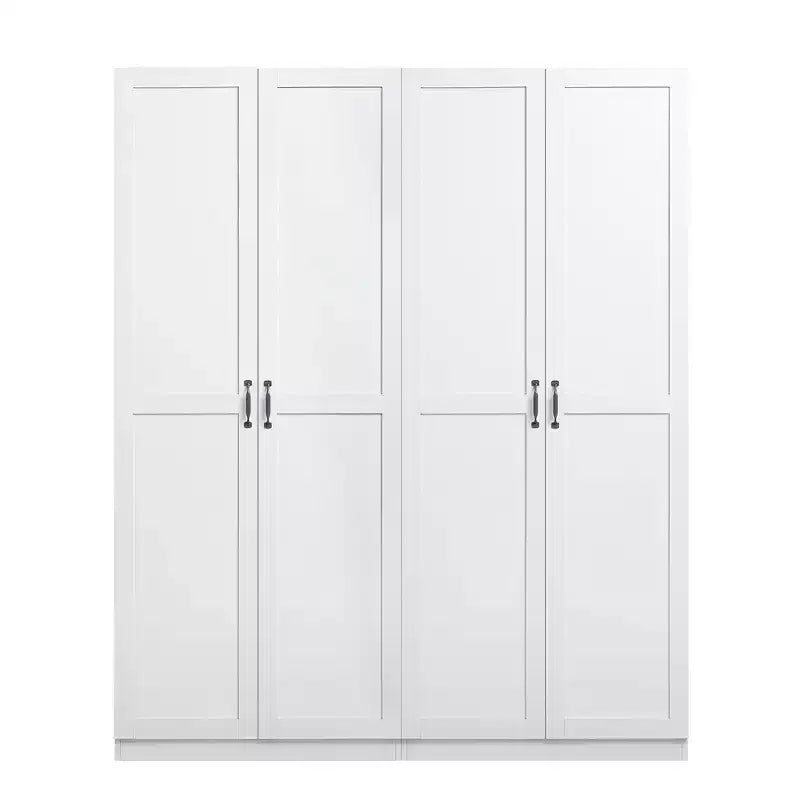 Set of 2 Hopkins Modern 4 Shelf Storage Closets - Manhattan Comfort