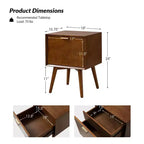 Set of 2 Doris 2 - Drawer end table with Built-In Outlets | HULALA HOME